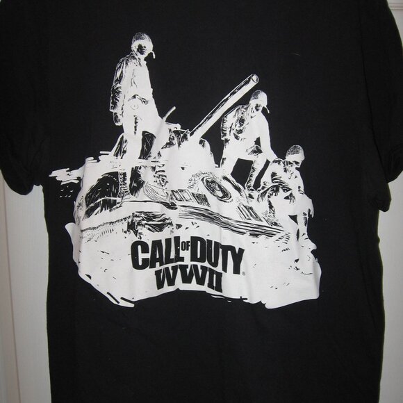 Call of Duty WWII T-Shirt Men's XL Black G.I.'s on Tank Activision 2017 - Picture 1 of 3